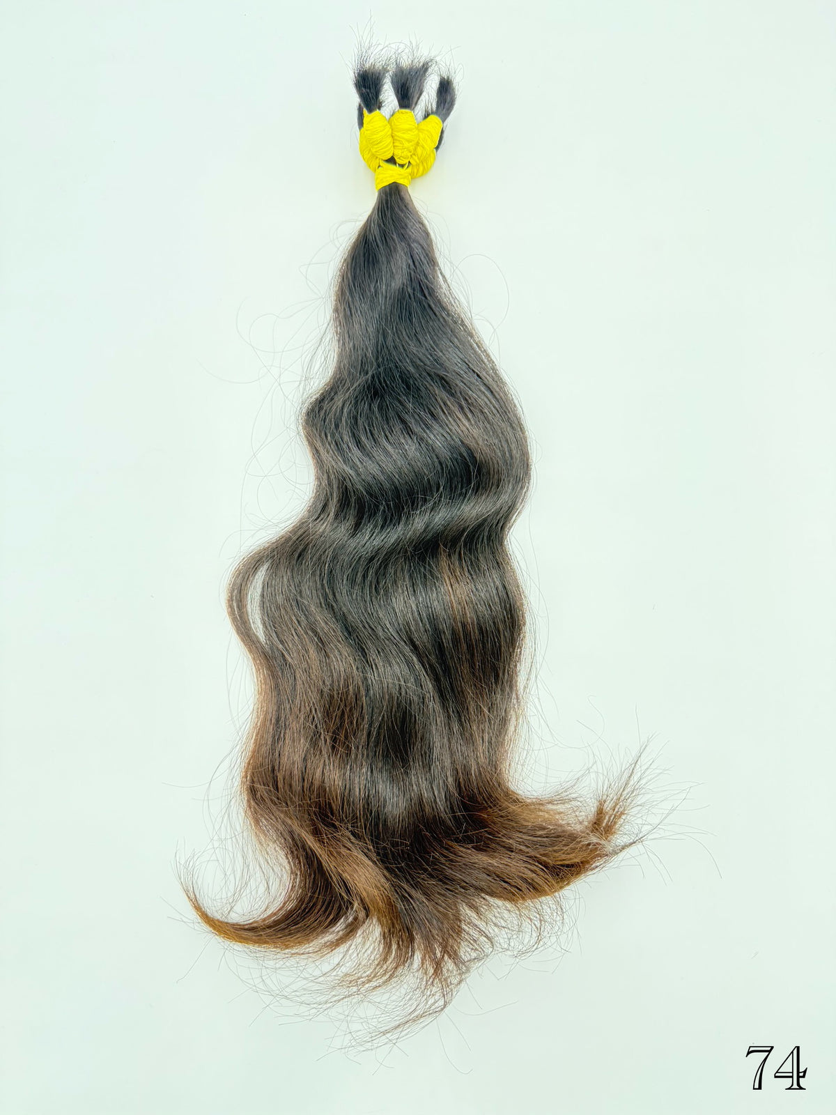 25” natural black light ends wavy 207G