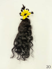 17” curly black 116G