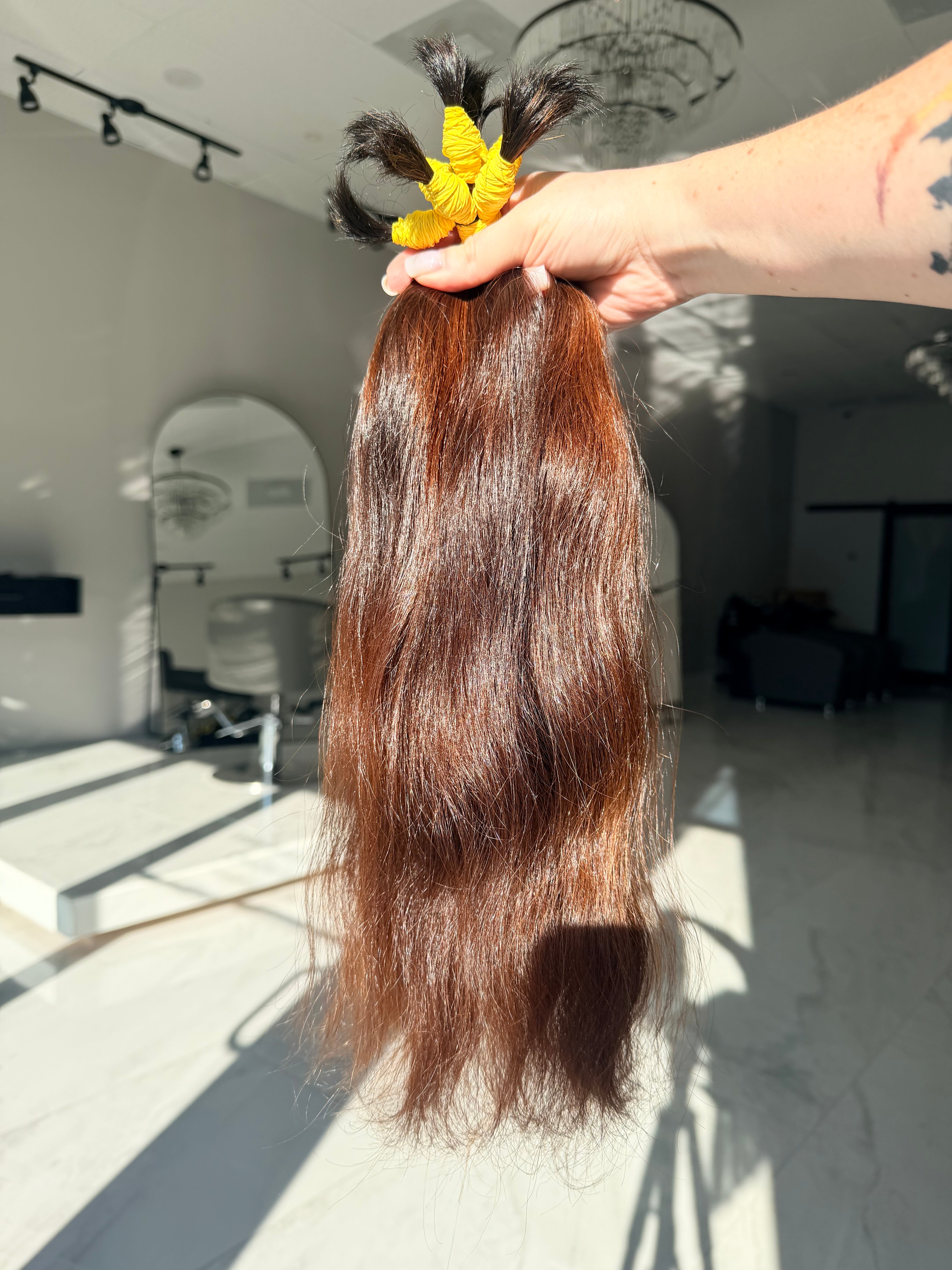 Premium Sleek Straight Wave Hair – Warm Brown #0060 (18”)