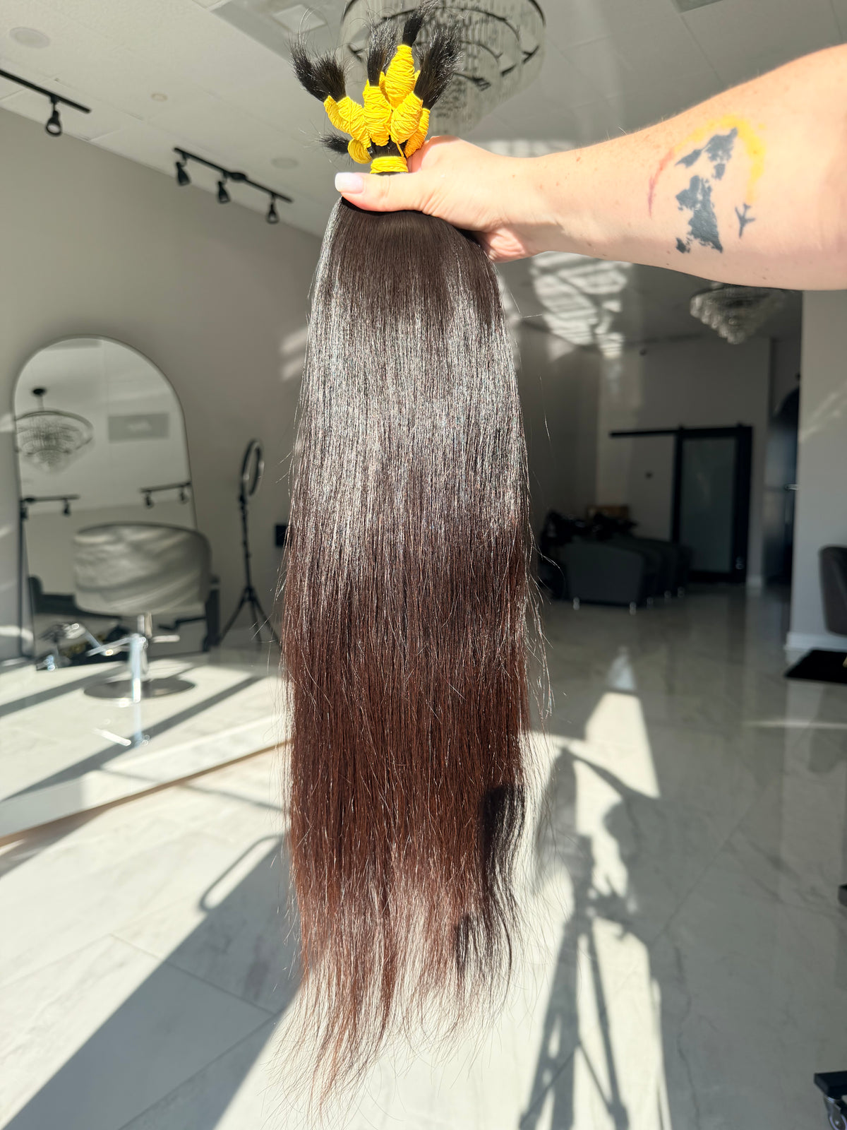Premium Sleek Straight Hair — Deep Brown #0062 (24”)