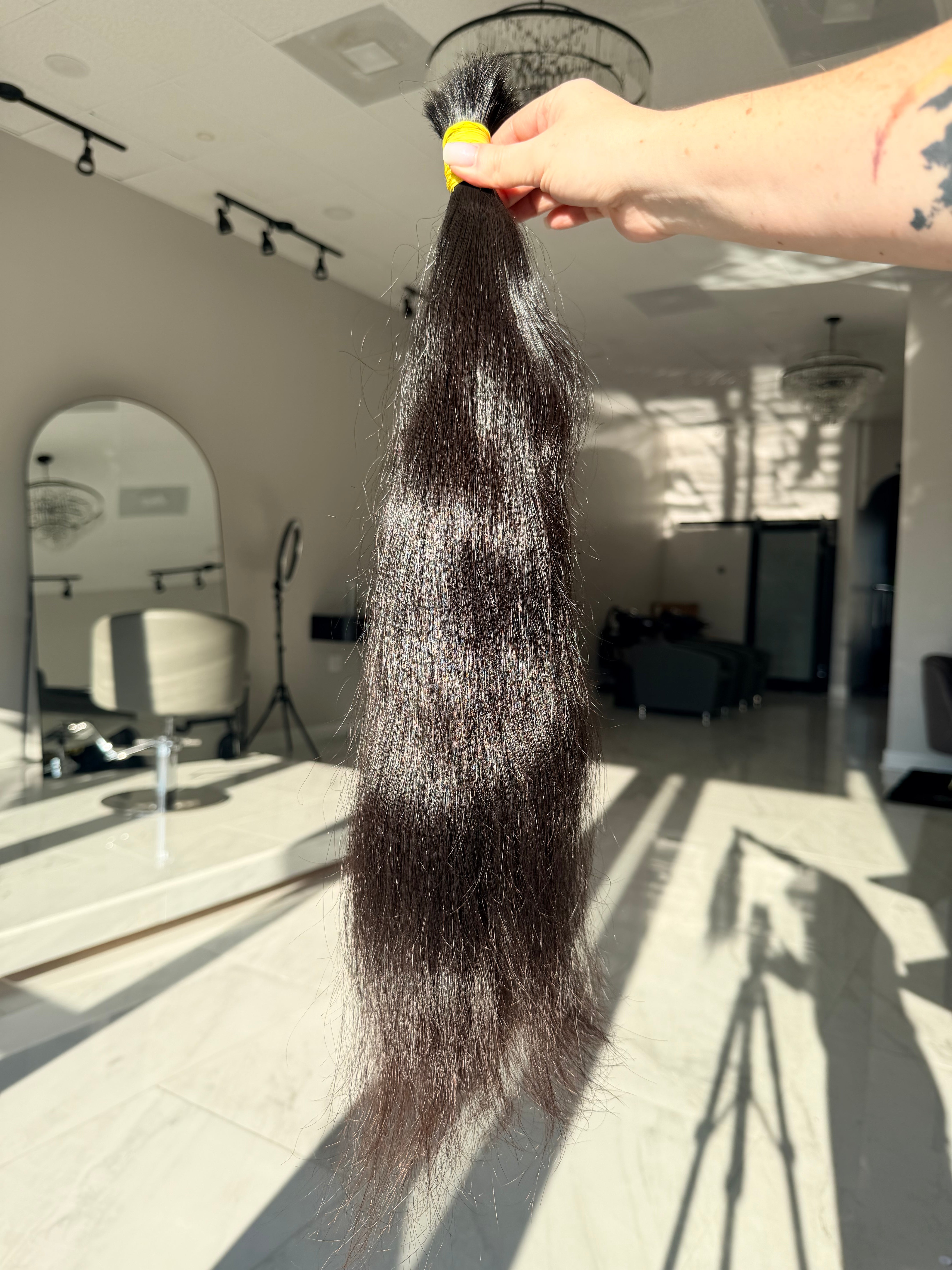 Premium Natural Straight Hair — Warm Brown #0068 (20”)