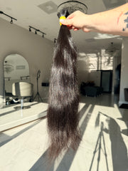 Premium Natural Straight Hair — Warm Brown #0068 (20”)