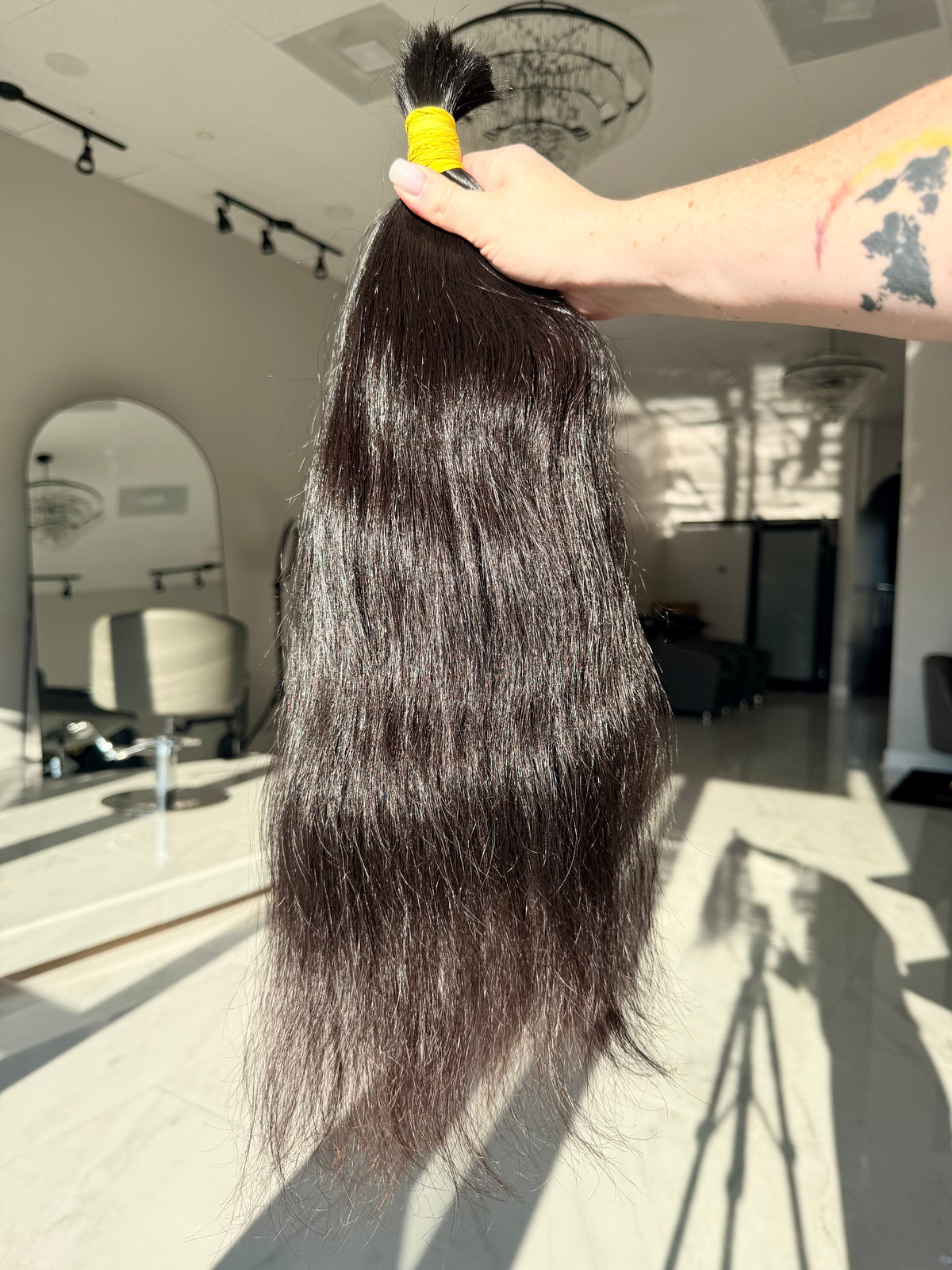 Premium Natural Straight Hair — Warm Brown #0068 (20”)