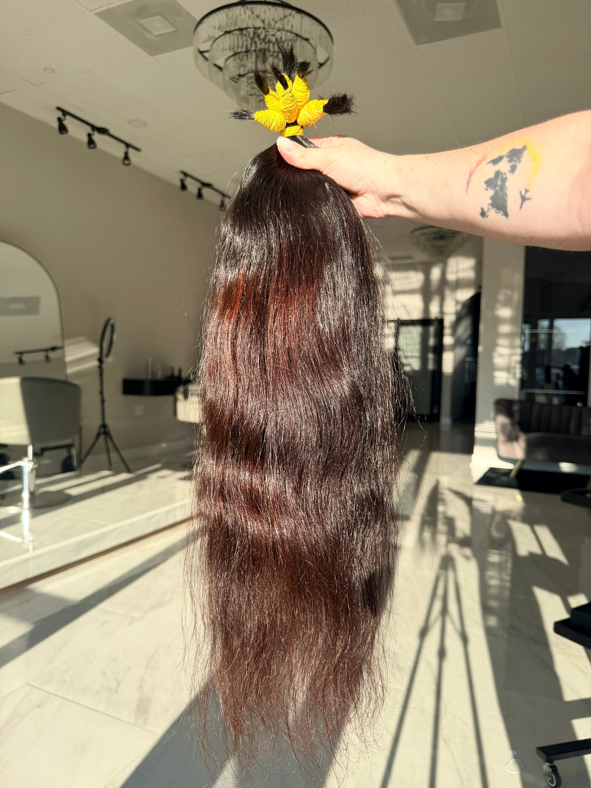 Premium Natural Straight Hair — Warm Brown #0073 (24”)