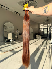 Premium Sleek Straight Hair — Copper Auburn #0075 (28”)