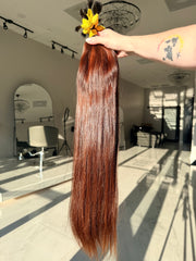Premium Sleek Straight Hair — Copper Auburn #0075 (28”)