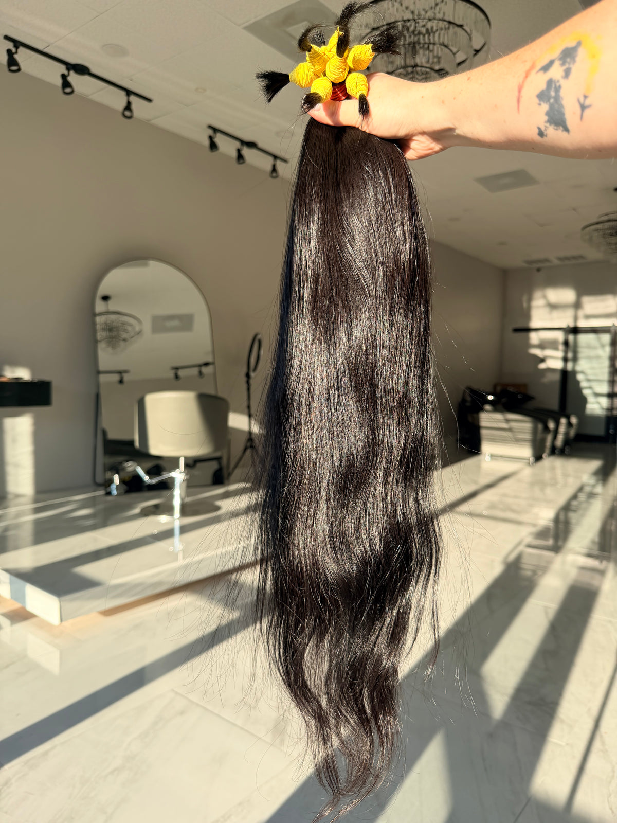 Premium Natural Straight Hair — Natural Black #0077 (26”)