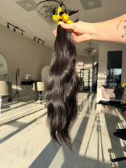 Premium Natural Wavy Hair — Natural Black #0078 (18”)