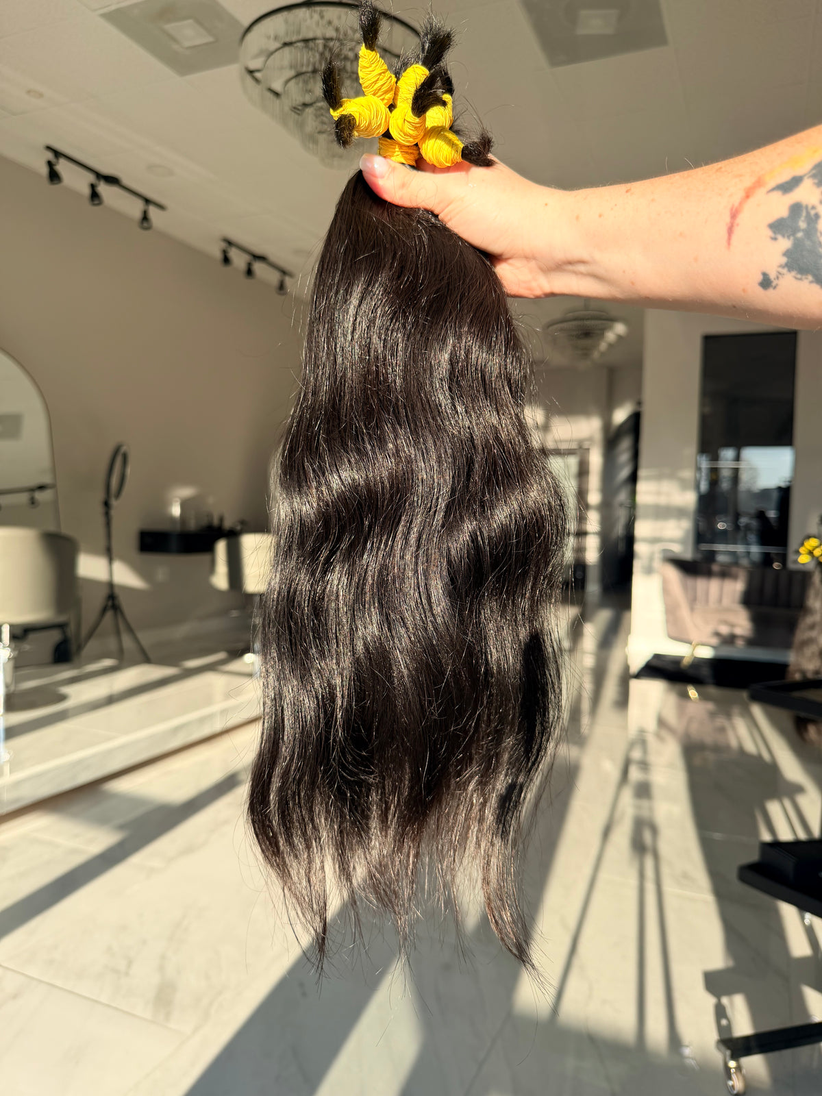 Premium Natural Wavy Hair — Natural Black #0078 (18”)