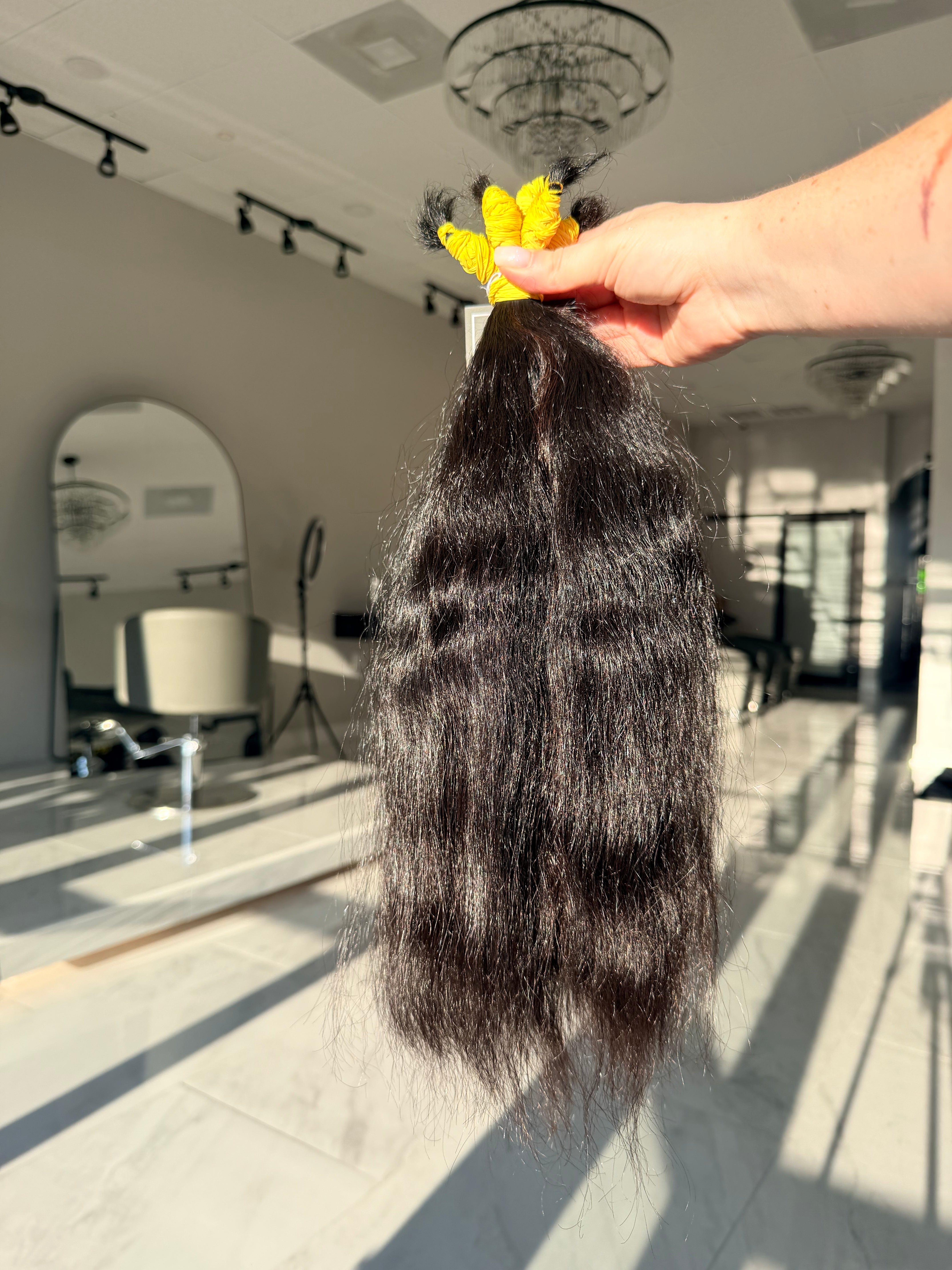 Premium Natural Wavy Hair — Natural Black #0079 (16”)