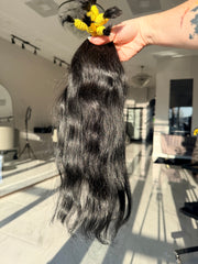 Premium Natural Wavy Hair — Natural Black #0080 (18”)