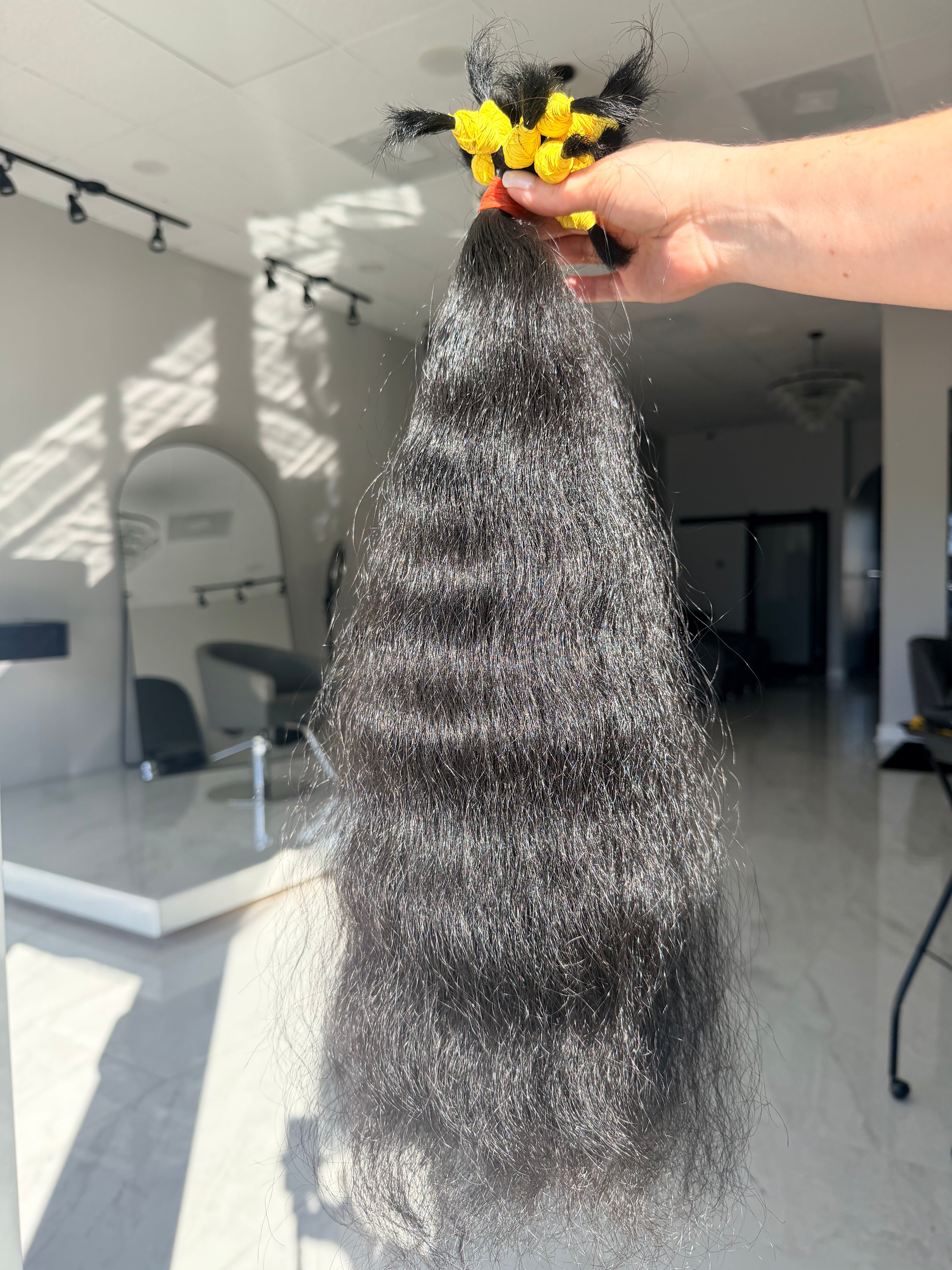 Premium Natural Coarse Wavy Hair — Natural Black #0081 (22”)