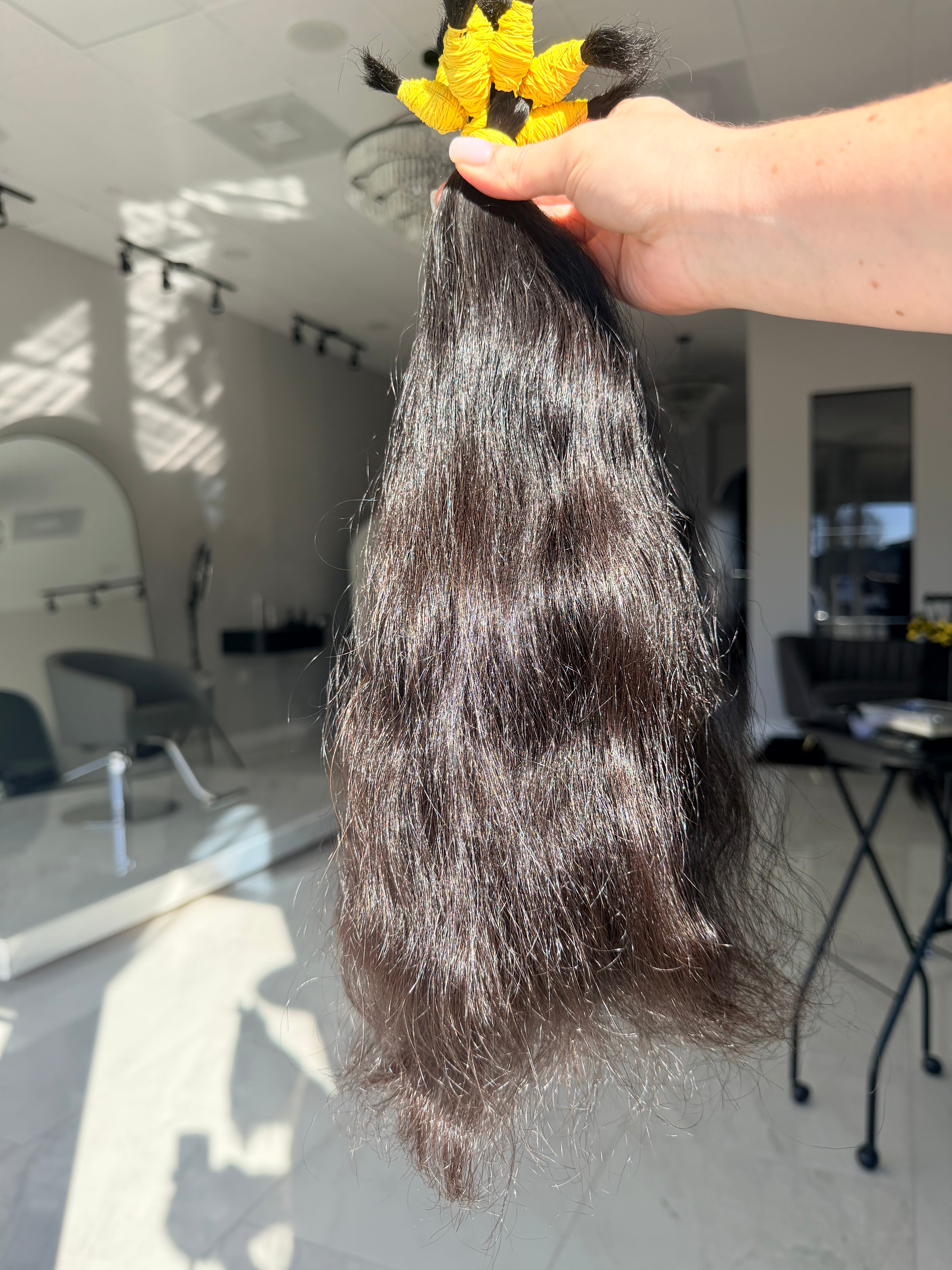 Premium Natural Coarse Wavy Hair — Dark Brown #0082 (16”)