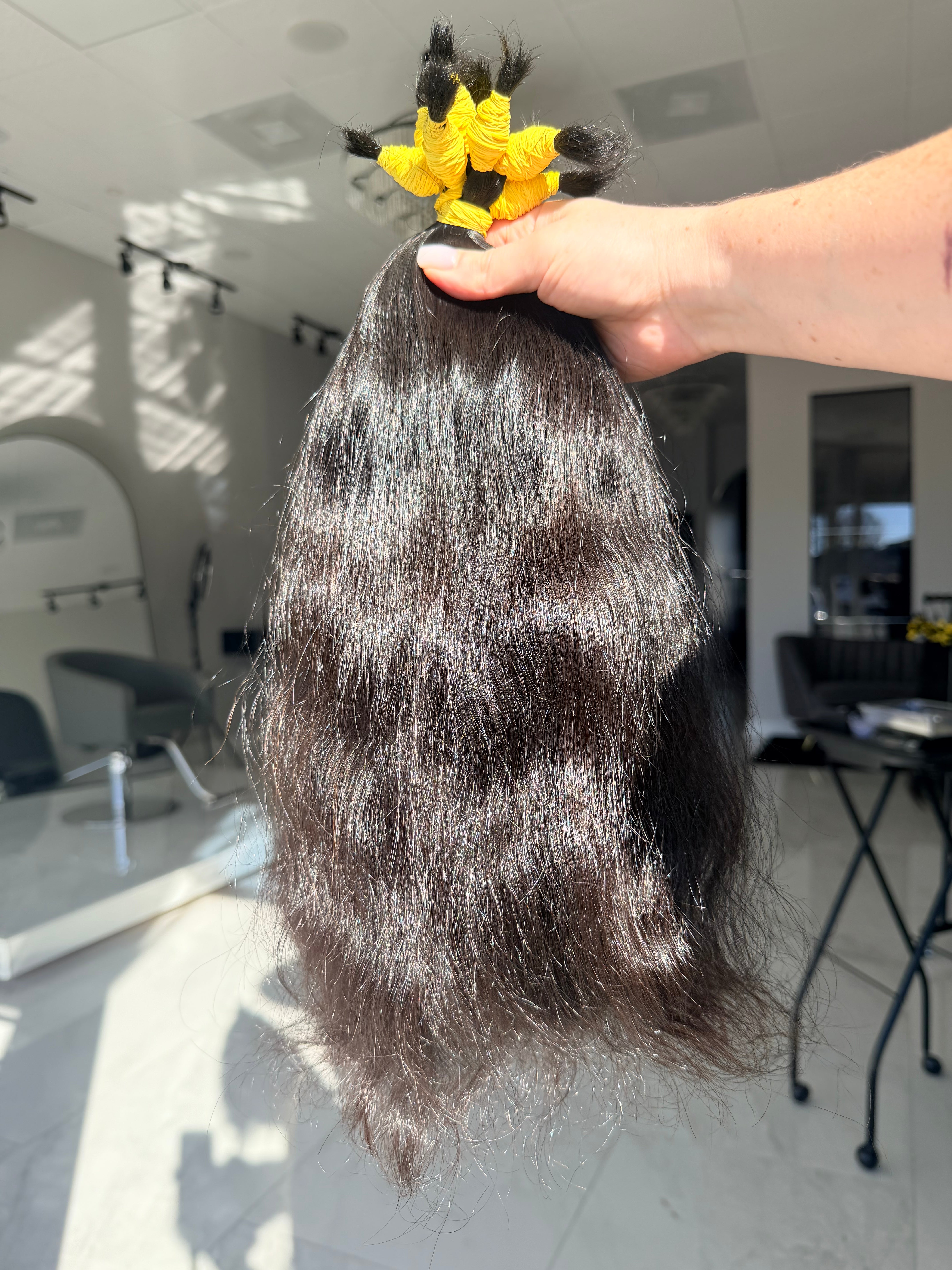 Premium Natural Coarse Wavy Hair — Dark Brown #0082 (16”)