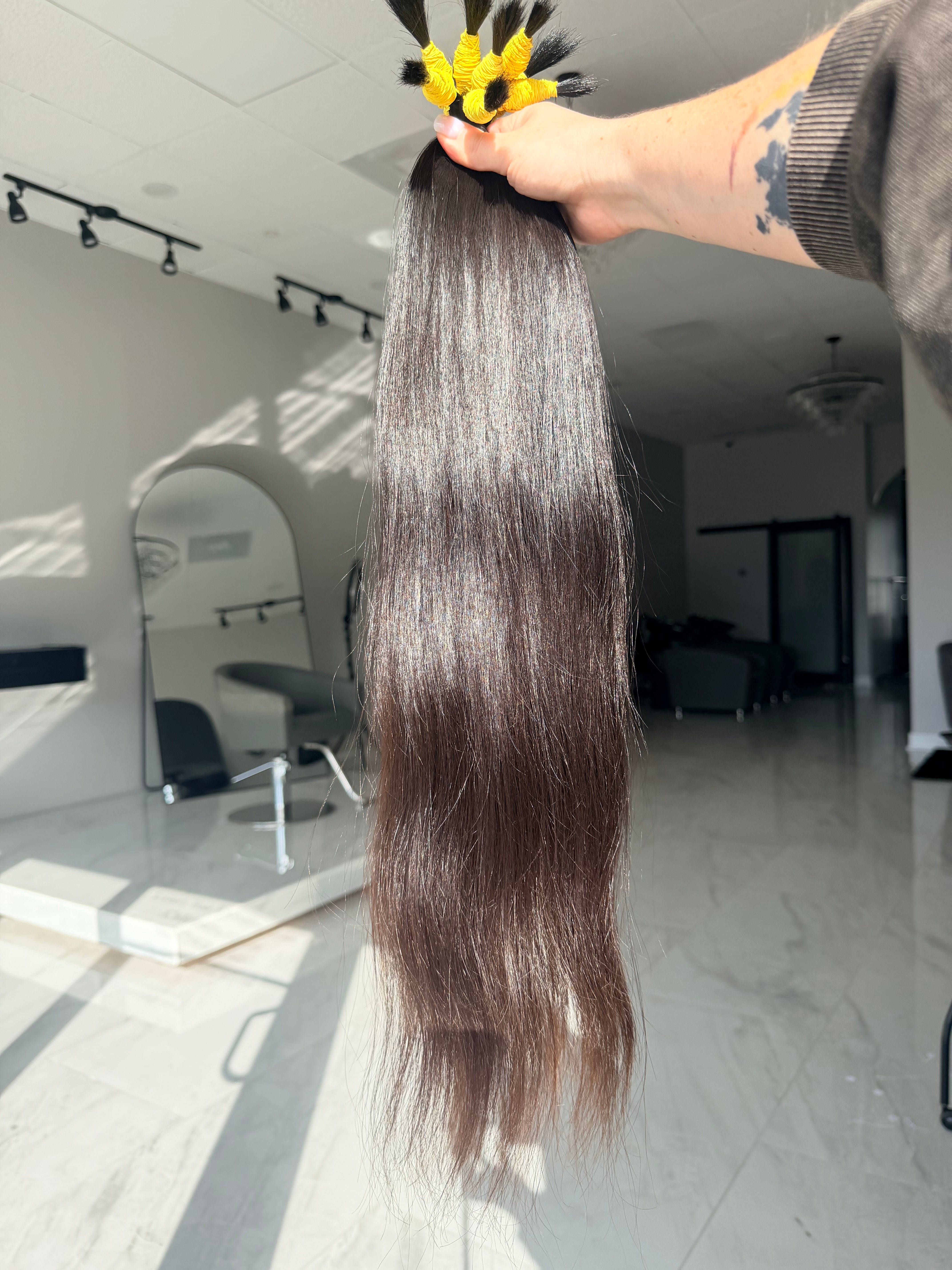 Premium Natural Straight Hair — Dark Brown #0088 (24”)