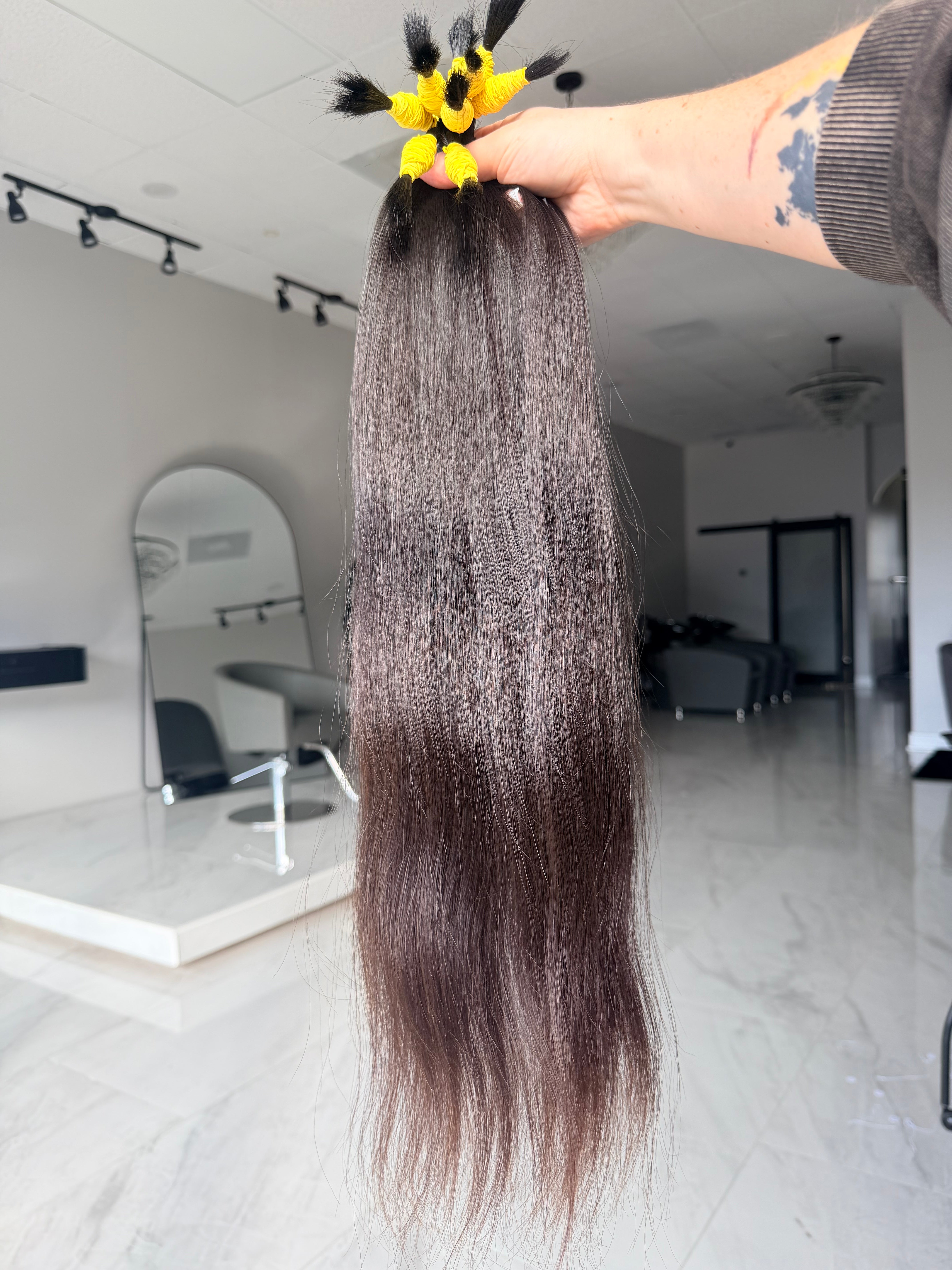 Premium Natural Straight Hair — Dark Brown #0088 (24”)