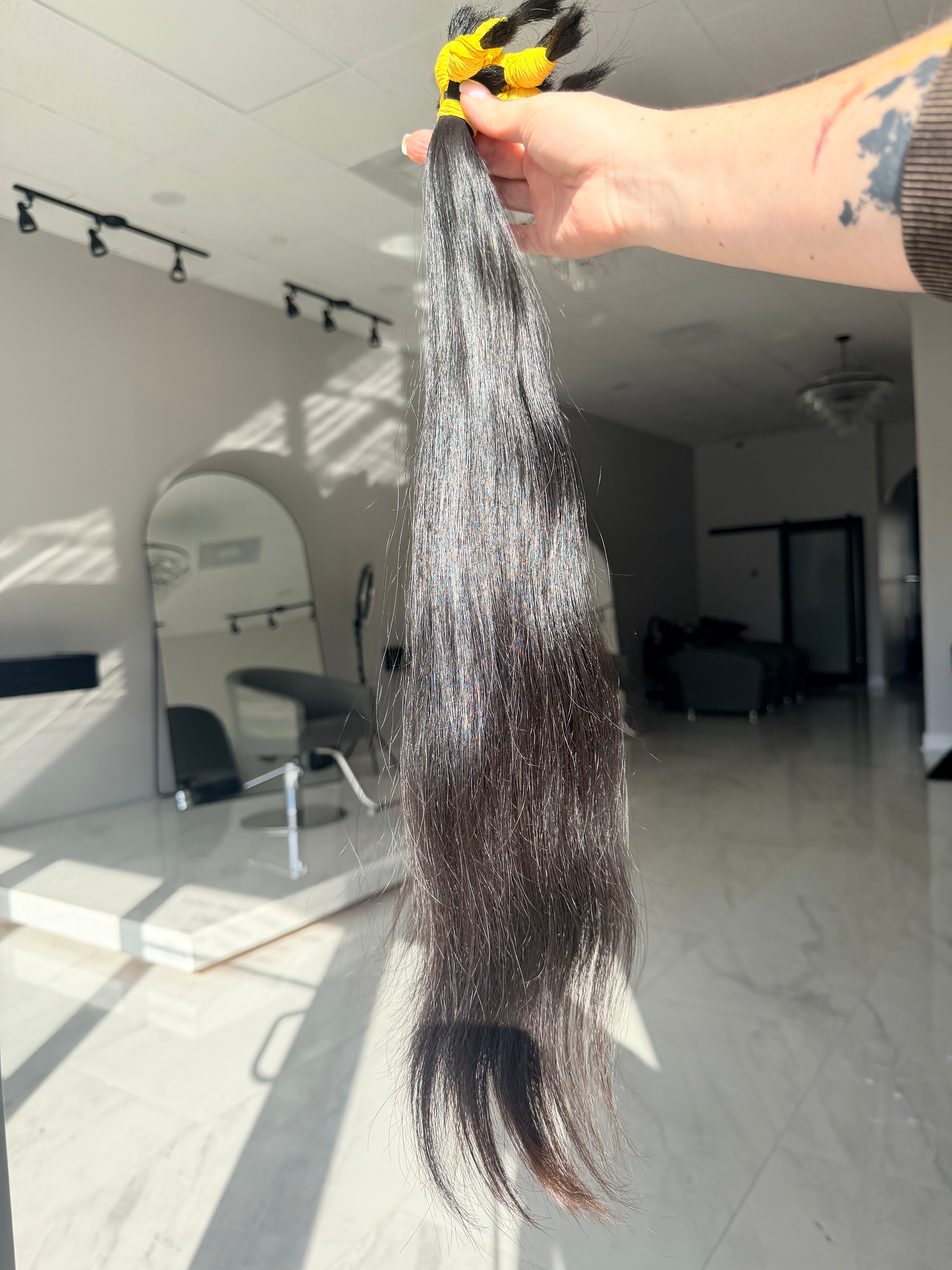 Premium Natural Straight Hair — Dark Brown #0090 (24”)