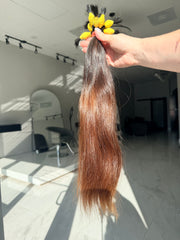 Premium Straight Hair — Light Brown #0092 (18”)
