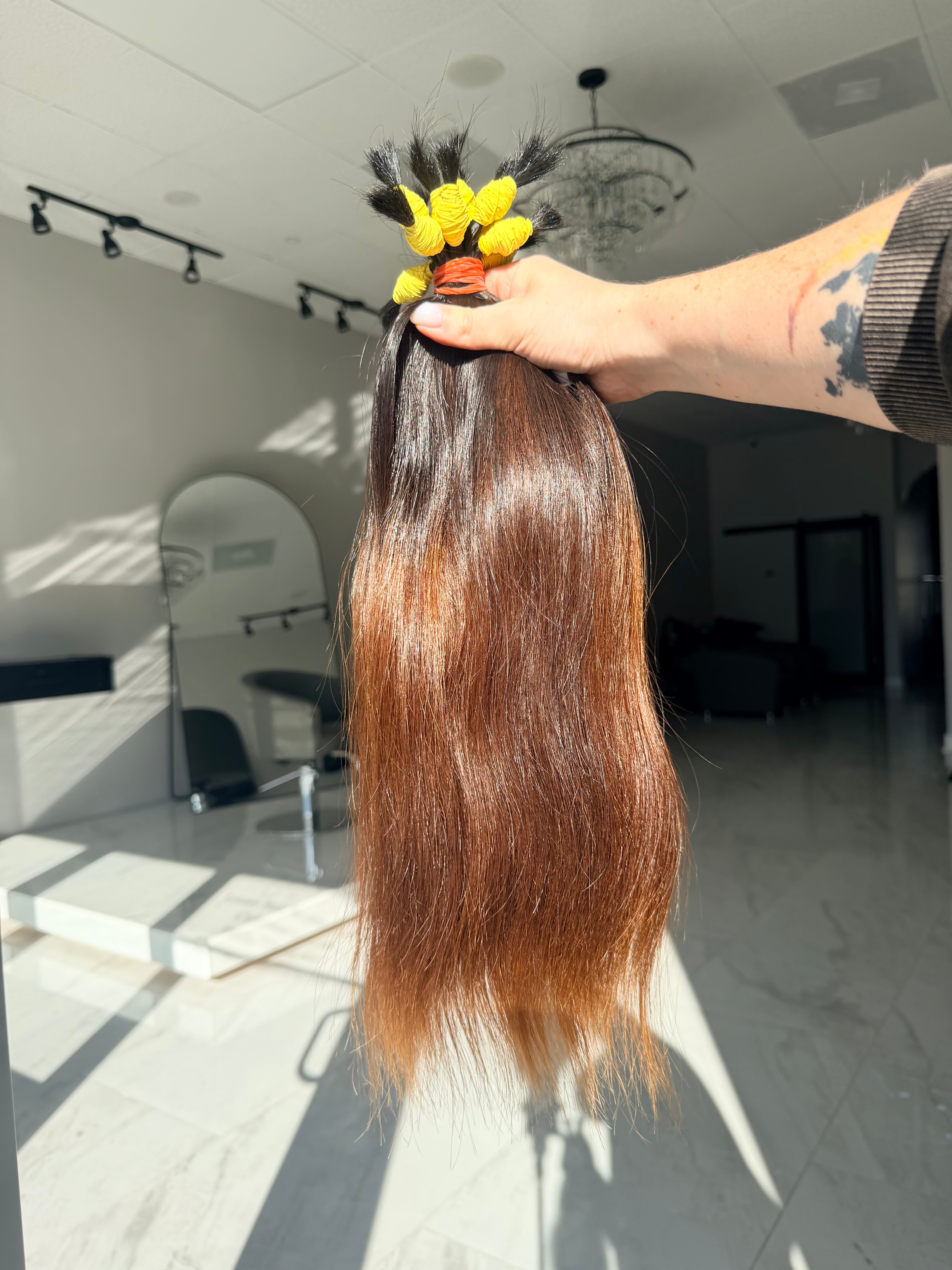 Premium Straight Hair — Light Brown #0092 (18”)