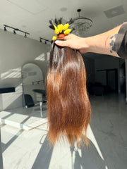 Premium Straight Hair — Light Brown #0092 (18”)