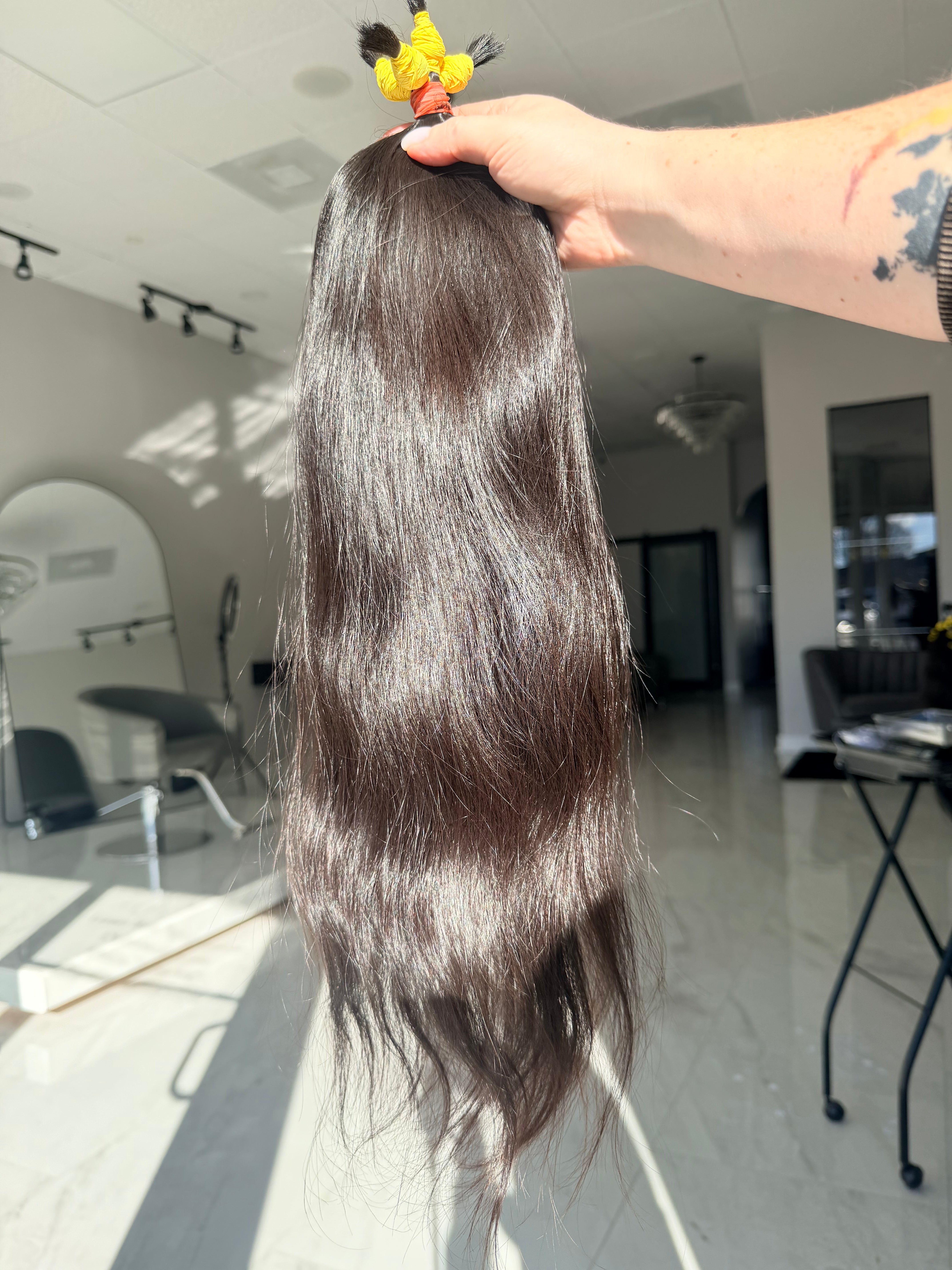 Premium Straight Hair — Dark Brown #0093 (20”)